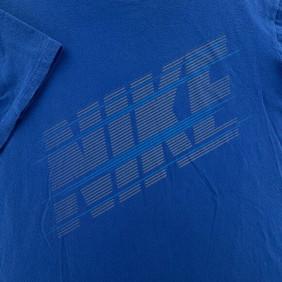 Nike Small Athletic Cut Blue Short Sleeve T Shirt Cotton Pullover Adult W/ Logo - Picture 6 of 13